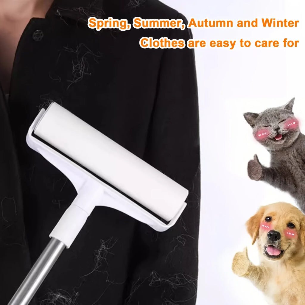 Mop Lint Remover, Lint Roller Refill And Mop, Retractable Clothing Brush, Household Cat Hair Floor Cleaning Tool, Pet Hair Rolle