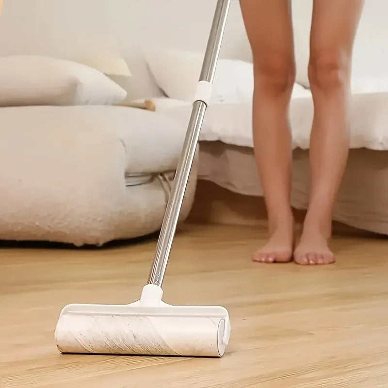 Mop Lint Remover, Lint Roller Refill And Mop, Retractable Clothing Brush, Household Cat Hair Floor Cleaning Tool, Pet Hair Rolle